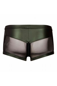 Tomana, sexy khaki wetlook trunks - Patrice Catanzaro Official Website