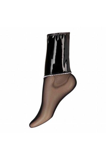 Flocon, fetish black vinyl socks - Patrice Catanzaro Official Website