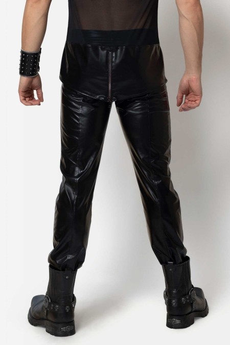 Joss, men's wetlook trousers - Patrice Catanzaro Official Website