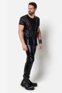 Joss, men's wetlook trousers - Patrice Catanzaro Official Website