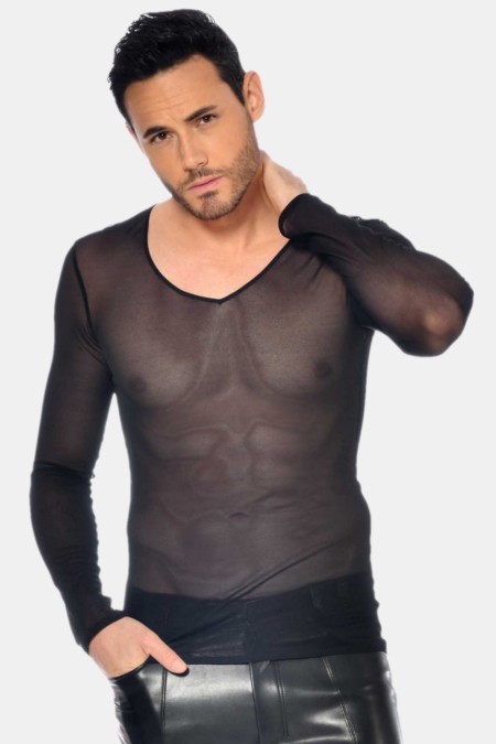 Lannister, black mesh t-shirt - Patrice Catanzaro Official Website