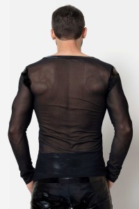 Ali, black mesh men's t-shirt - Patrice Catanzaro Official Website