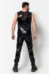 Gunnar, black vinyl men leggings - Patrice Catanzaro Official Website