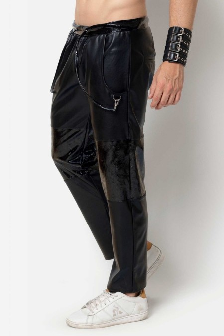 Jensen, faux leather men trousers - Patrice Catanzaro Official Website