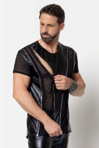 Tobias, black wetlook tee shirt - Patrice Catanzaro Official Website