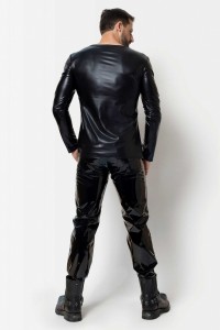 Enrick, t-shirt homme wetlook noir - Patrice Catanzaro Site Officiel