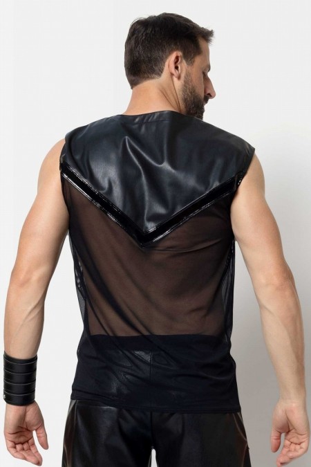 Ingvald, faux leather tank top - Patrice Catanzaro Official Website