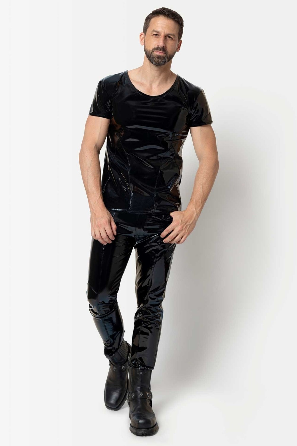 Erwin, t-shirt homme vinyle noir - Patrice Catanzaro Site Officiel