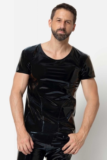 Erwin, t-shirt homme vinyle noir - Patrice Catanzaro Site Officiel