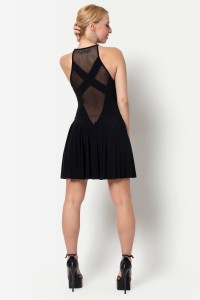 Clementina, black lycra dress - Patrice Catanzaro Official Website
