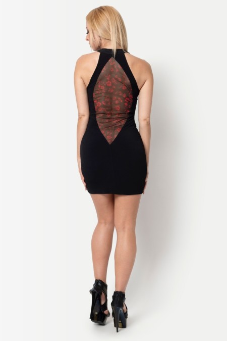 Yumi, sexy black lycra dress - Patrice Catanzaro Official Website
