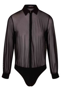 Frida, black mesh sexy bodysuit - Patrice Catanzaro Official Website