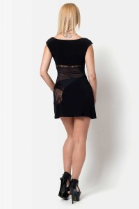 Estaque, black sexy lycra dress - Patrice Catanzaro Official Website