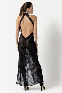 Cygne, backless sexy mesh dress - Patrice Catanzaro Official Website