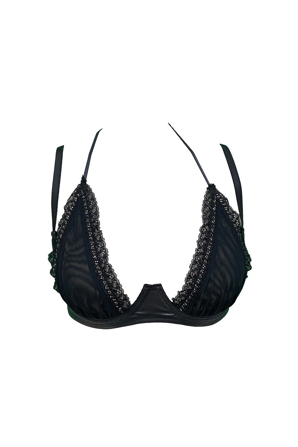 Betina, sexy black mesh bra - Patrice Catanzaro