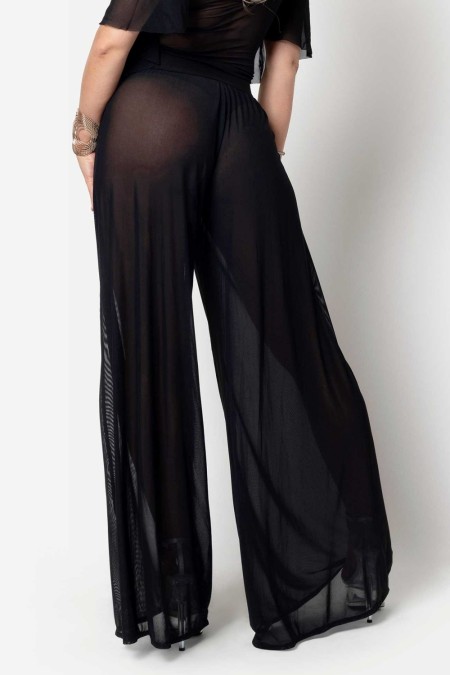 Jun, sexy black mesh trousers - Patrice Catanzaro Official Website