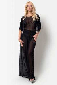 Jun, sexy black mesh trousers - Patrice Catanzaro Official Website