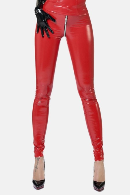 S, legging en vinyle rouge ou noir - Patrice Catanzaro Site Officiel