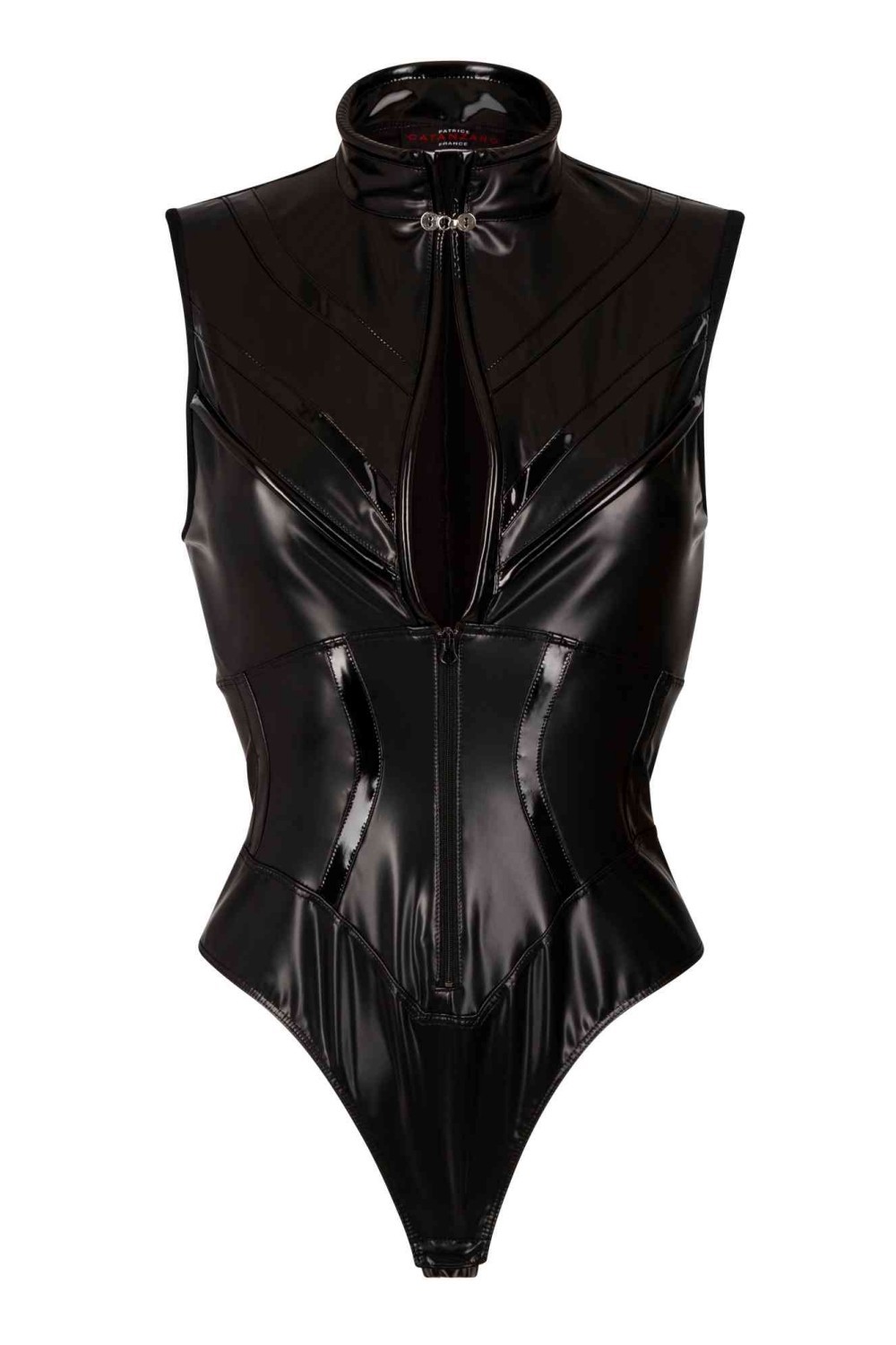 Foudre, black vinyl sexy bodysuit - Patrice Catanzaro Official Website