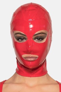 Givre, máscara fetiche vinilo rojo - Patrice Catanzaro Página Oficial