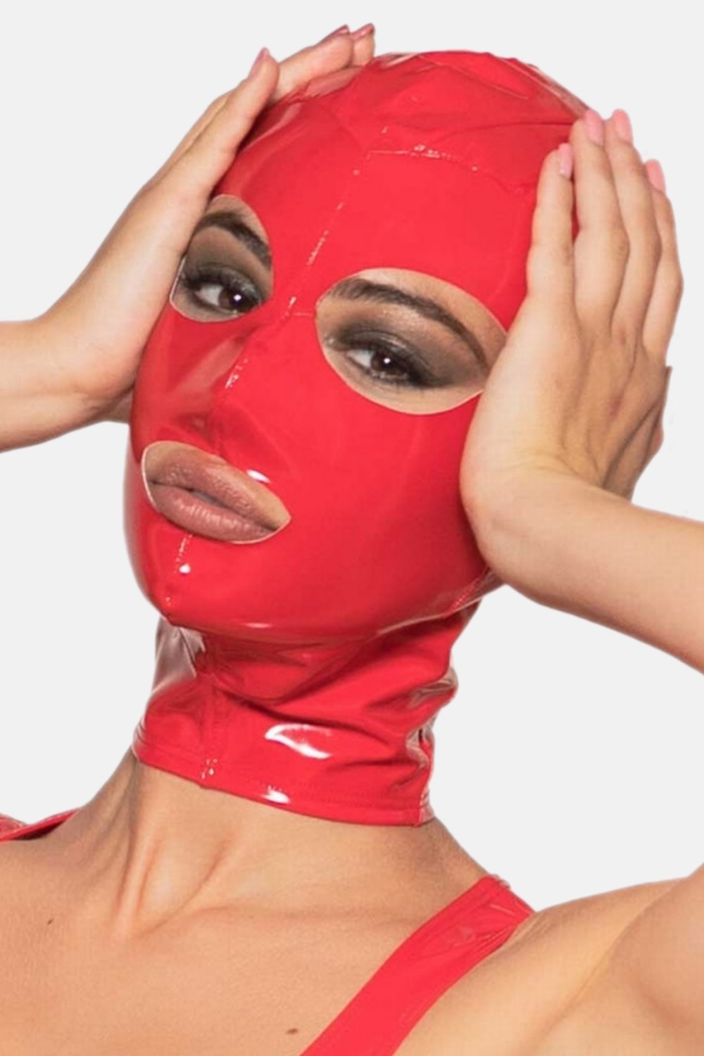 Givre, máscara fetiche vinilo rojo - Patrice Catanzaro Página Oficial