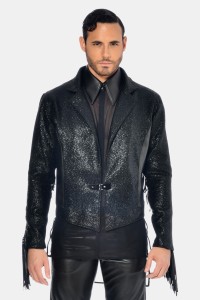 Jayden, men's faux leather jacket - Patrice Catanzaro Official Website
