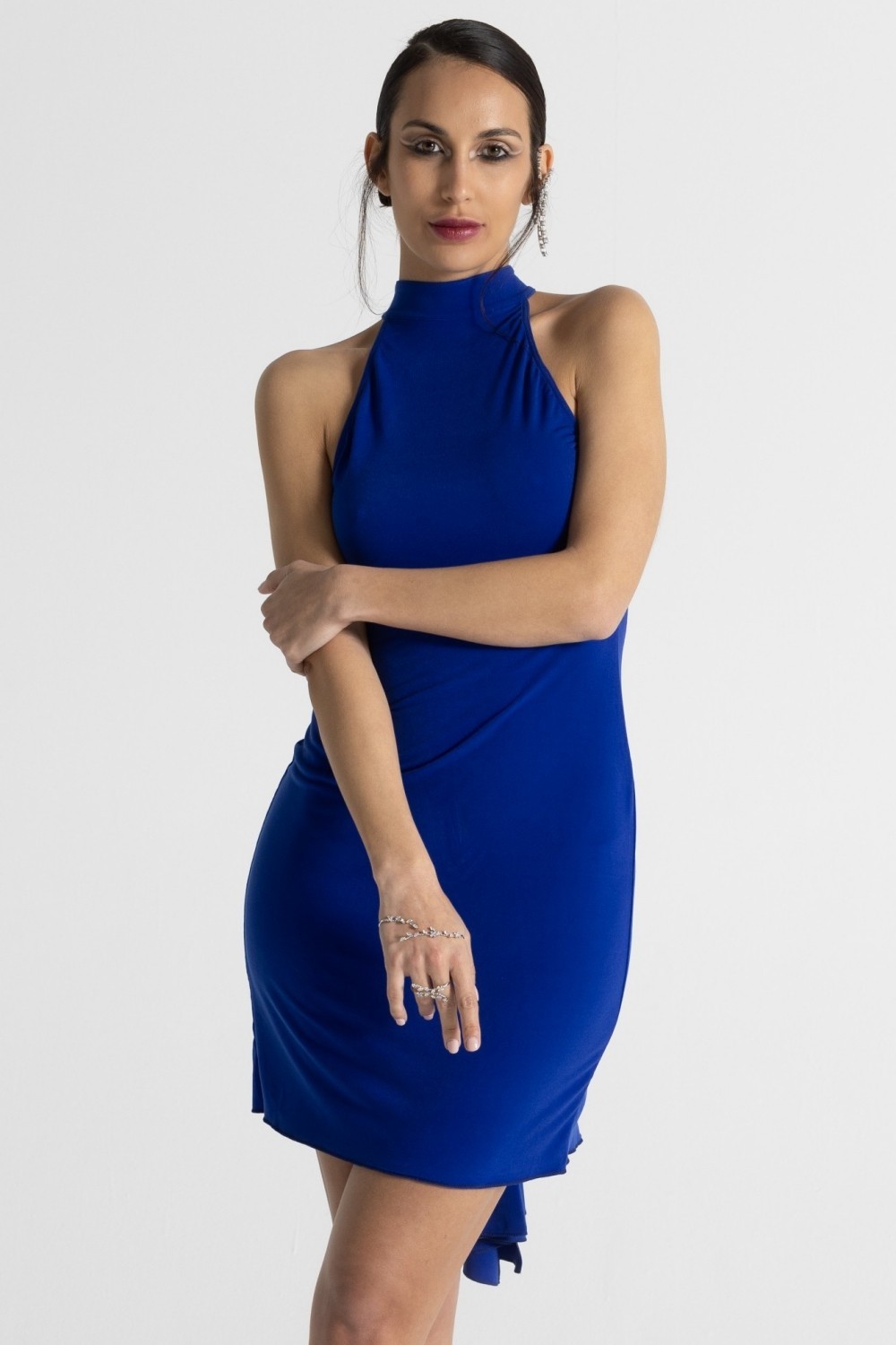 Texas, sexy blue lycra dress - Patrice Catanzaro Official Website