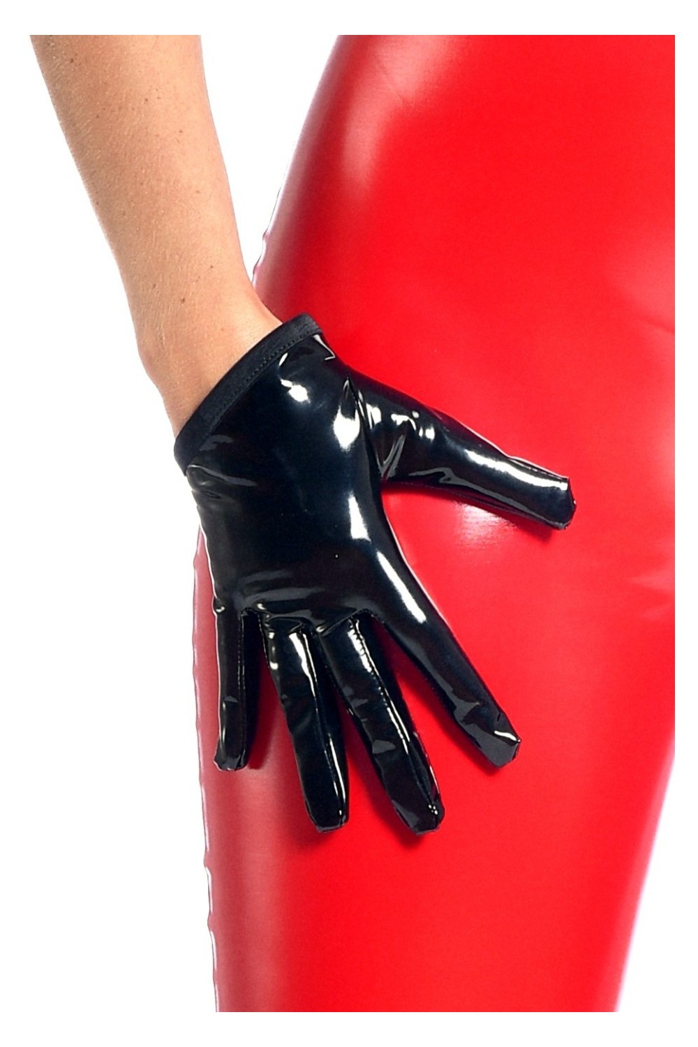 Molly, gants en vinyle rouge ou noir - Patrice Catanzaro Site Officiel