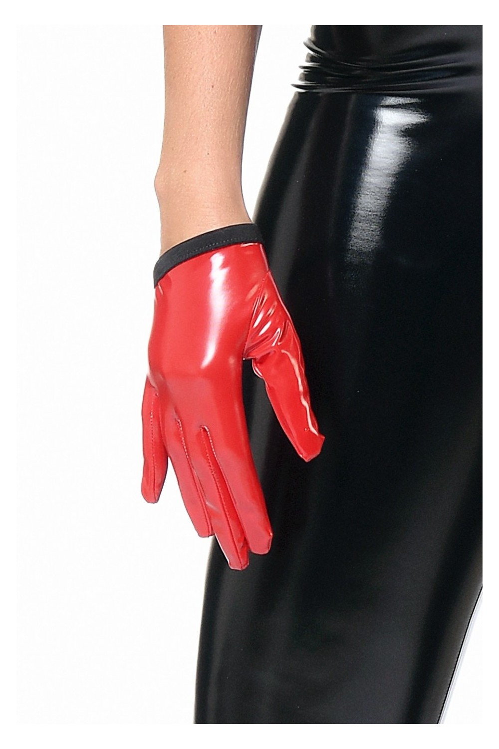 Molly, gants en vinyle rouge ou noir - Patrice Catanzaro Site Officiel
