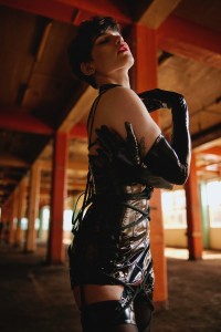 Ouragan, fetish black vinyl dress - Patrice Catanzaro Official Website