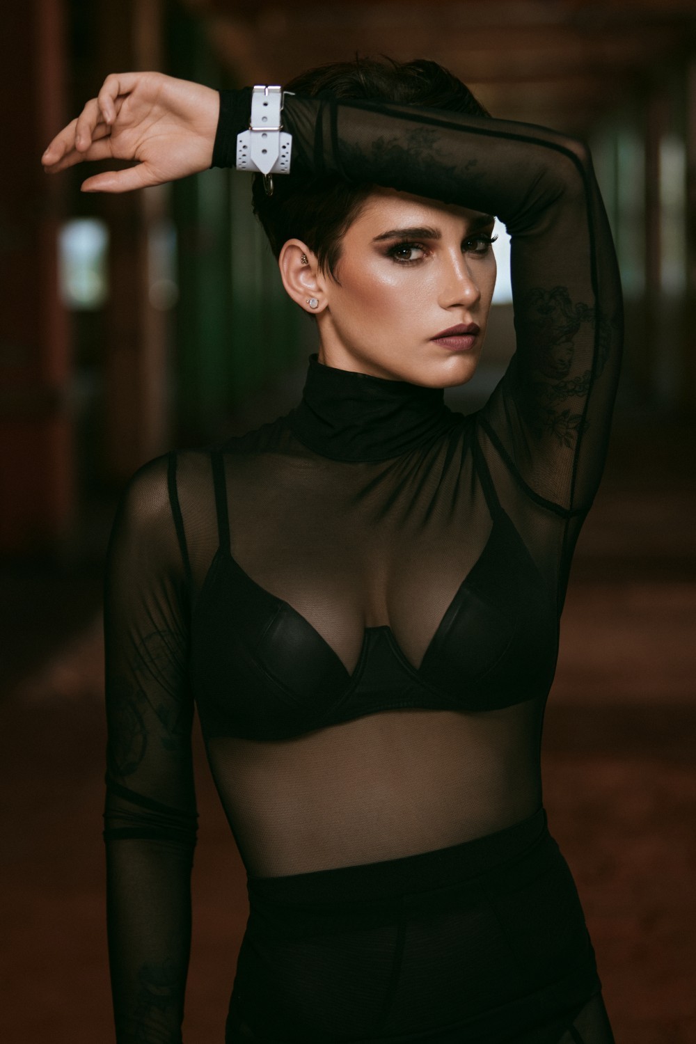 Atmosphere, body negro malla sexy - Patrice Catanzaro Página Oficial