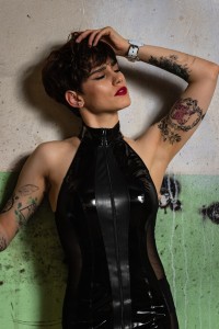 Beatrice, fetish black vinyl dress- Patrice Catanzaro Official Website