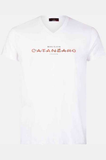Mark tee shirt homme blanc - Patrice Catanzaro Site Officiel