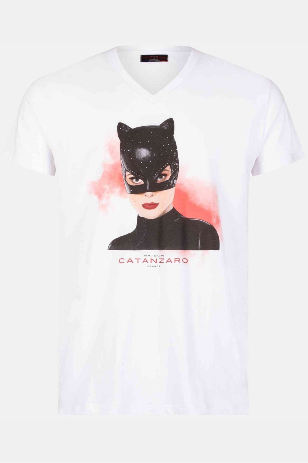 Cat mask men white t-shirt - Patrice Catanzaro Offical Website