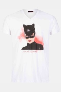 Cat mask camiseta blanca hombre - Patrice Catanzaro Página Oficial