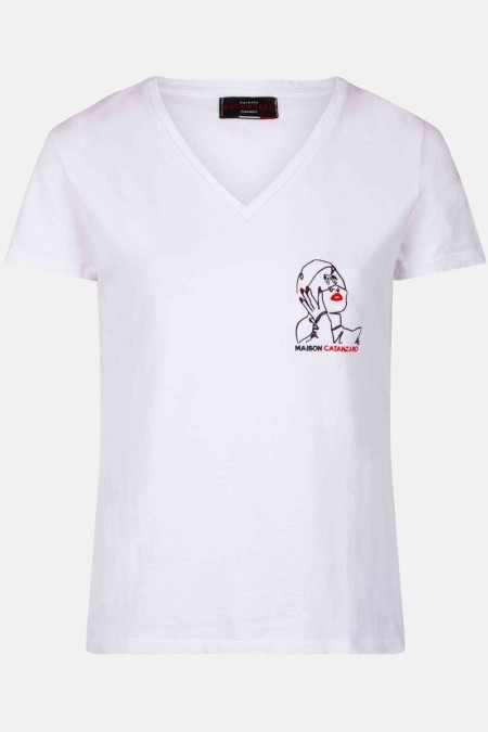 Antonella tee shirt femme blanc - Patrice Catanzaro Site Officiel