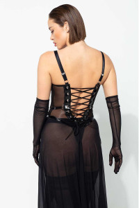 Tigresse, black sexy mesh dress - Patrice Catanzaro Official Website