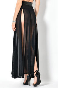 Saint Raphael, black mesh skirt - Patrice Catanzaro Official Website