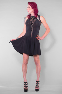 Mme Celinna, black lycra dress - Patrice Catanzaro Official Website