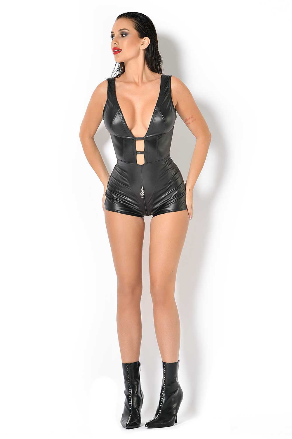 Monceau, wetlook playsuit - Patrice Catanzaro Official Website