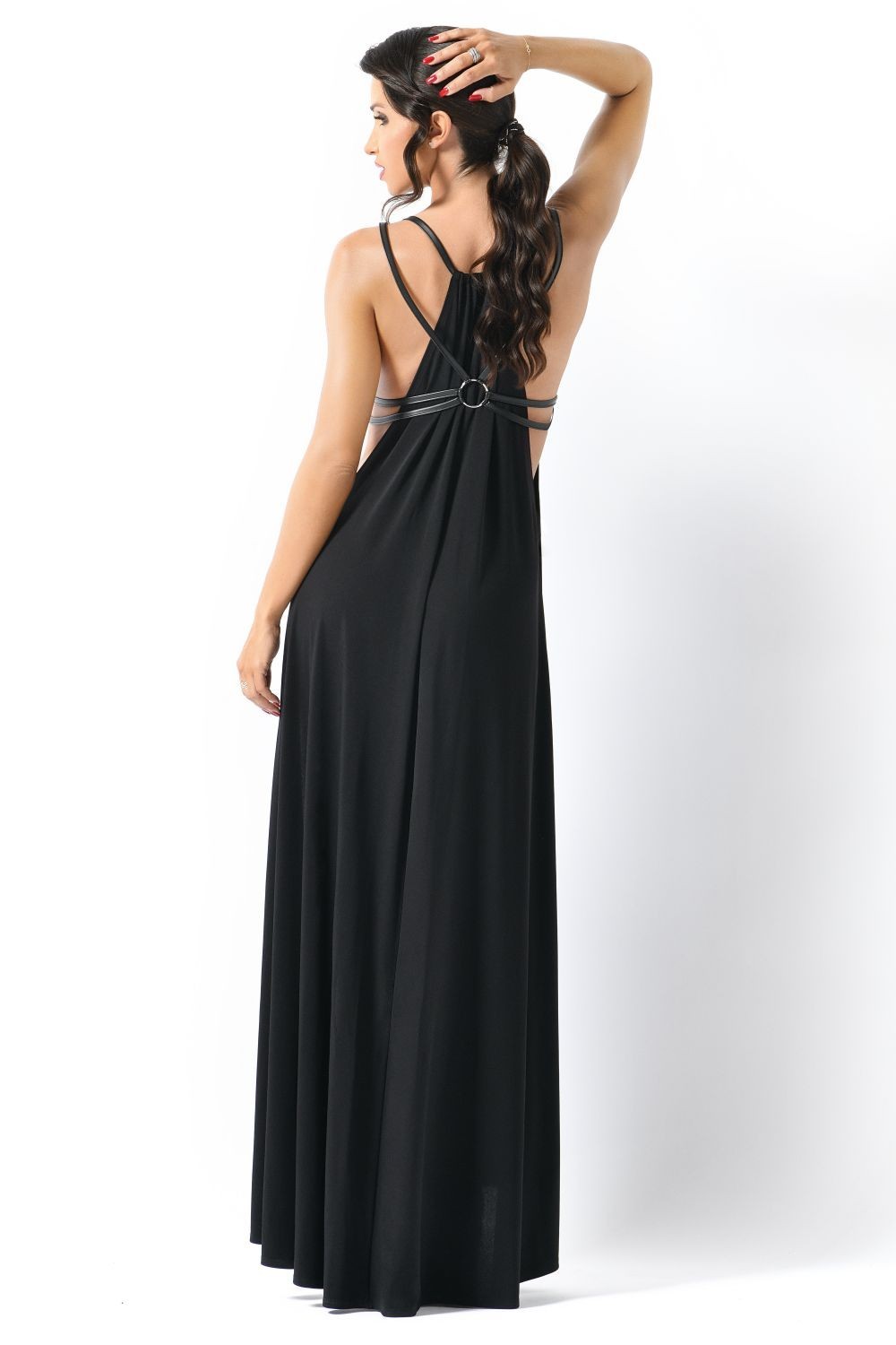 Venus, vestido largo licra negro - Patrice Catanzaro Official Website