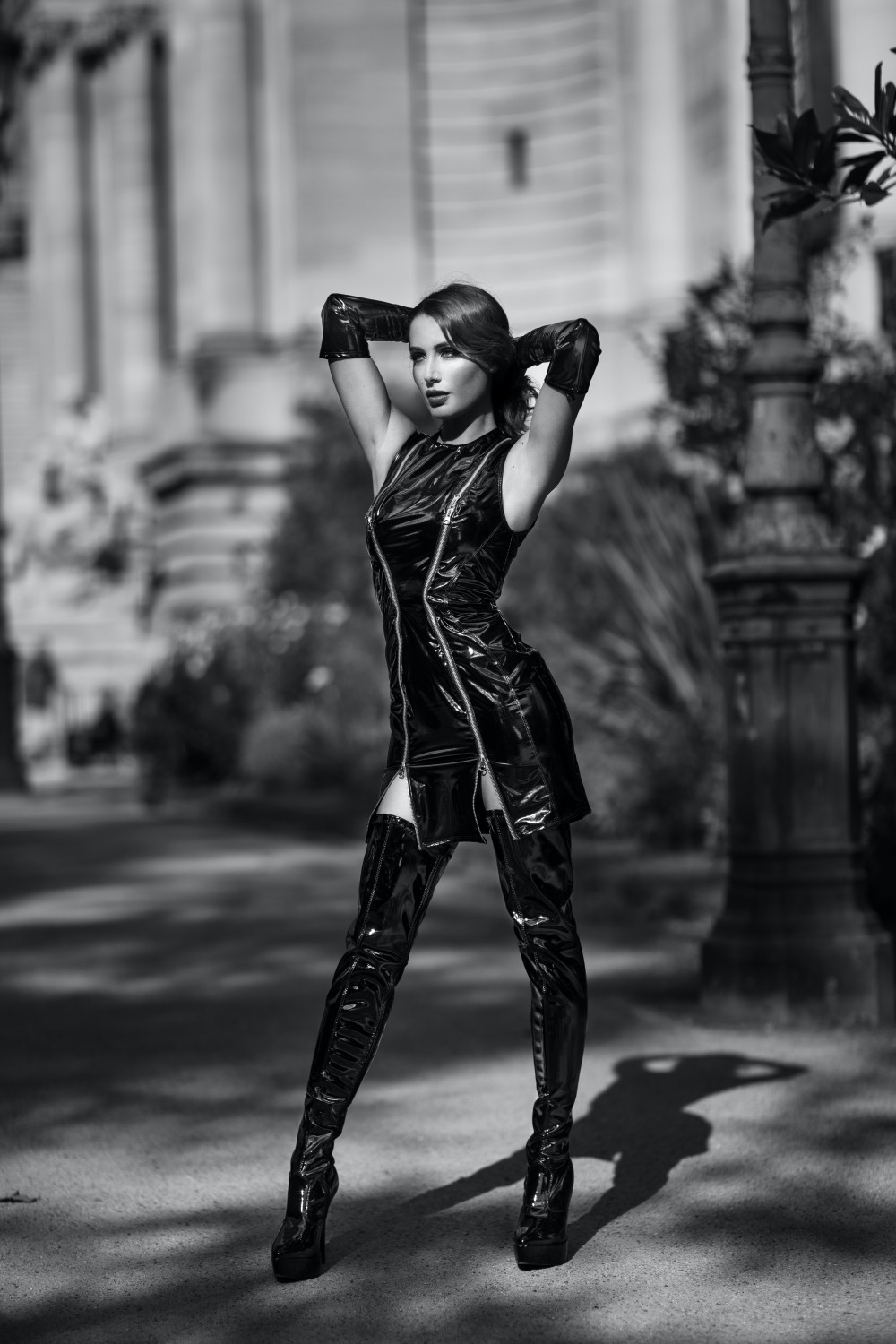 Louvre, vestido negro vinilo - Patrice Catanzaro Página Oficial