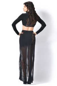 Charme, top dentelle et lycra noir - Patrice Catanzaro Site Officiel