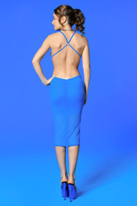 Flamenco, vestido malla azul - Patrice Catanzaro Página Oficial