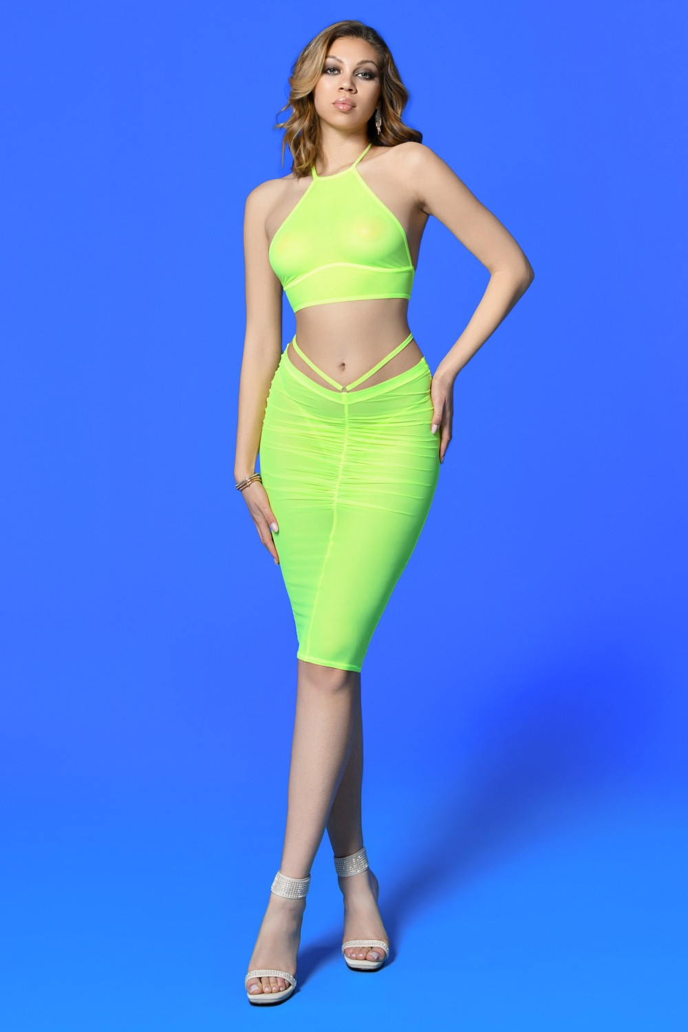 Tango, yellow mesh skirt - Patrice Catanzaro Official Website