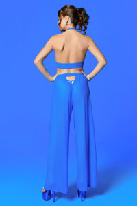 Tango, blue mesh trousers - Patrice Catanzaro Official Website