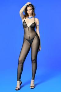 Bachata, black mesh catsuit - Patrice Catanzaro Official Website