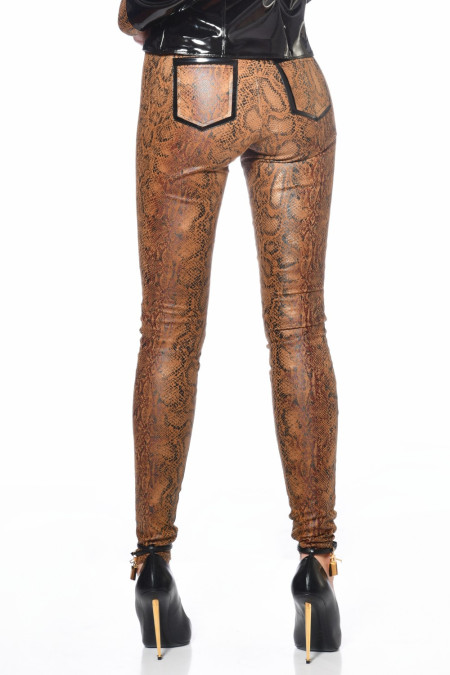 Ann, treggings imprimé serpent - Patrice Catanzaro Site Officiel