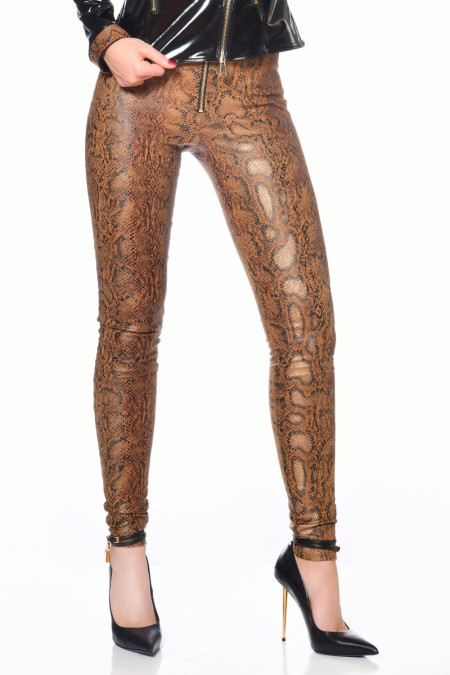 Ann, treggings imprimé serpent - Patrice Catanzaro Site Officiel