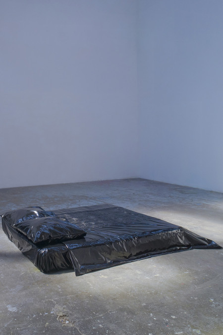 Black vinyl bed linen - Patrice Catanzaro Official Website